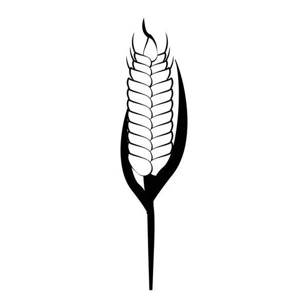 Vete mat symbol i svart och vitt — Stock vektor