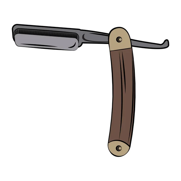 Винтажная бритва для бороды — стоковый вектор