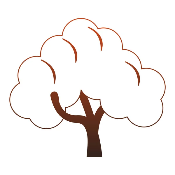 Δέντρο φύση σύμβολο κόκκινες γραμμές — Διανυσματικό Αρχείο