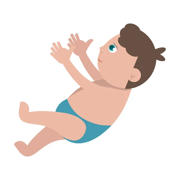Lindo bebé recién nacido dibujos animados — Vector de stock