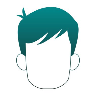 Adam meçhul baş mavi çizgiler