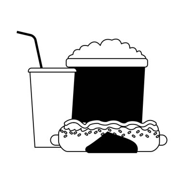 Sinema gıda combo siyah beyaz