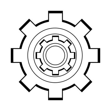 Dişli makine parça siyah beyaz