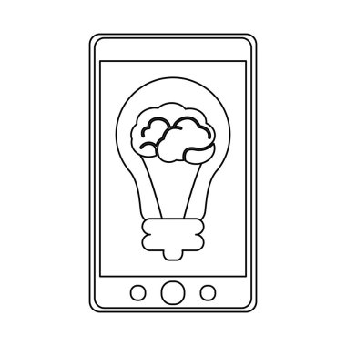 Siyah beyaz beyin ile Smartphone