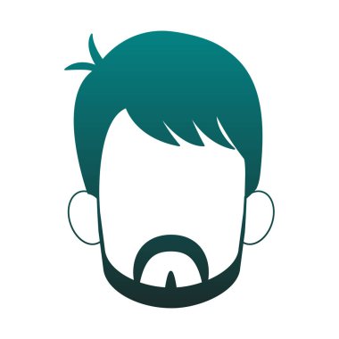 Adam meçhul baş mavi çizgiler