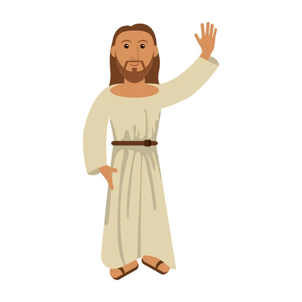 Jésus Christ homme dessin animé — Image vectorielle