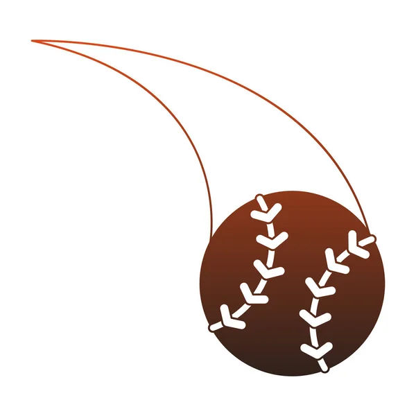 Бейсбольний м'яч мультфільм червоні лінії — стоковий вектор