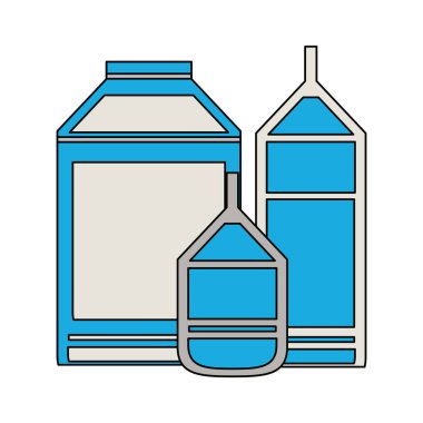 Süt şişesi ve kutuları