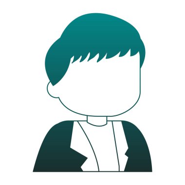 İşadamı profil avatar mavi çizgiler