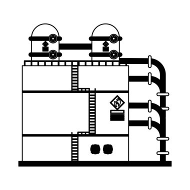 Siyah beyaz bitki Sanayi makineleri