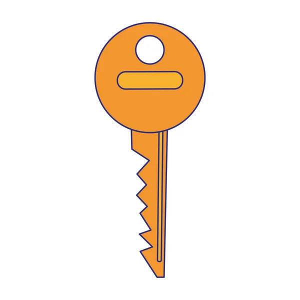 Schlüssel gesperrt Sicherheitssymbol blaue Linien — Stockvektor