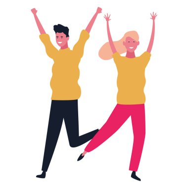 ve dans eğlenceli sahip çift