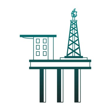 Bitki Sanayi makineleri mavi çizgiler içinde