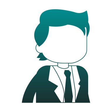 İşadamı profil avatar mavi çizgiler