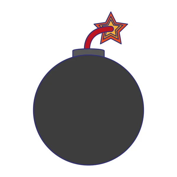 Бомба взрывного круглого символа — стоковый вектор