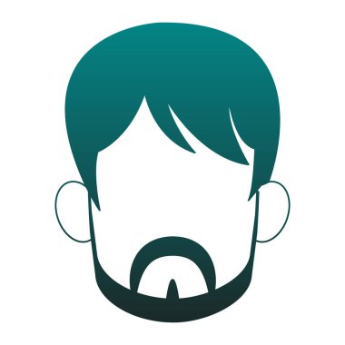 Adam meçhul baş mavi çizgiler