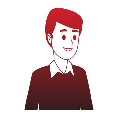 Yüz kırmızı çizgiler genç adam