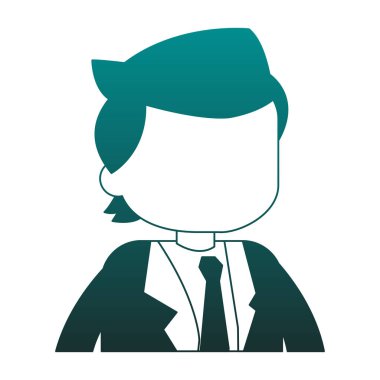 İşadamı profil avatar mavi çizgiler