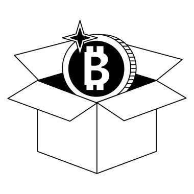 Siyah Beyaz kutunun içini Bitocoin