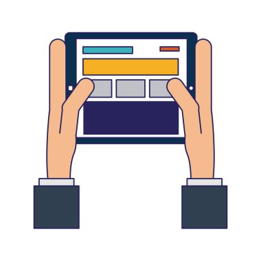 Tablet kullanarak eller