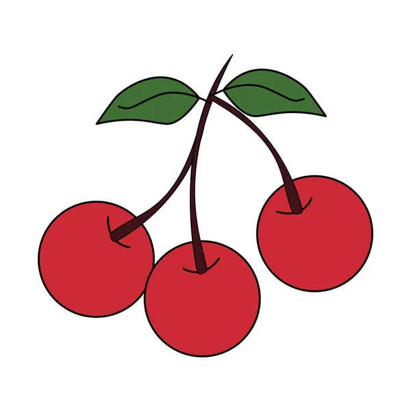 Cherry natuurlijke vruchten — Stockvector