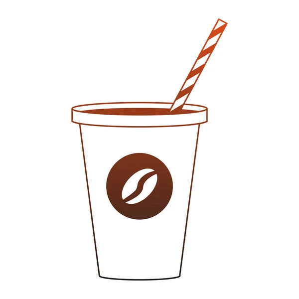 Kaffeetasse für rote Linien — Stockvektor