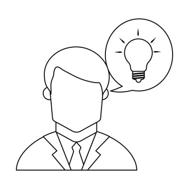 İşadamı fikri siyah beyaz