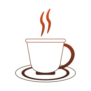 Sıcak kahve Kupası kırmızı çizgiler