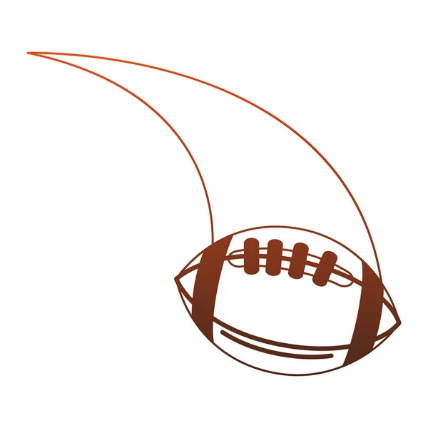 Американський футбол м'яч червоні лінії — стоковий вектор