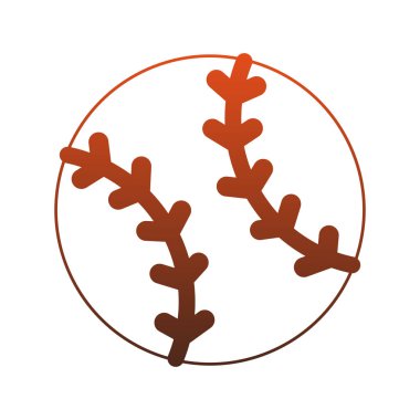 Beyzbol topu çizgi film kırmızı çizgiler