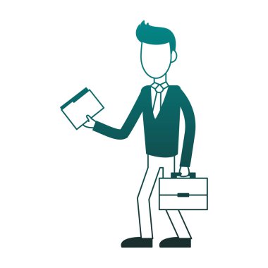 Executive işadamı avatar mavi çizgiler