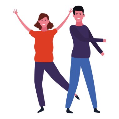 Genç erkek ve kız arkadaşı