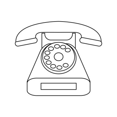 Siyah beyaz Vintage telefon çağrı merkezi