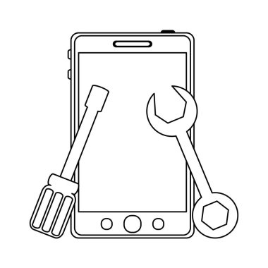 Siyah beyaz araçlarıyla Smartphone
