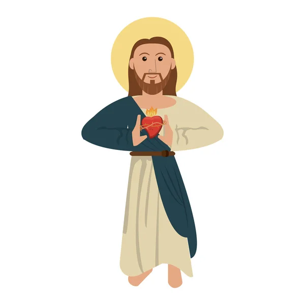 Jesuschrist uomo cartone animato — Vettoriale Stock