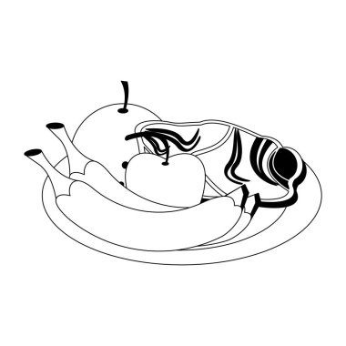 Siyah beyaz yemek sağlıklı gıda