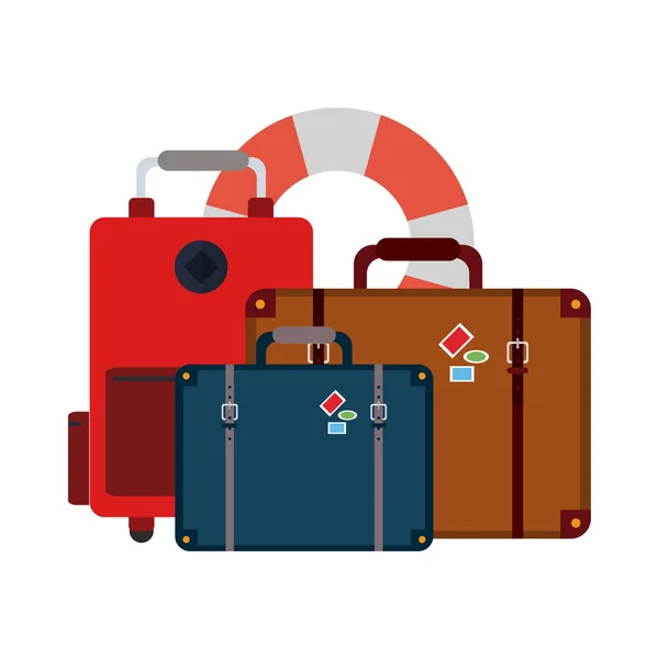 Simboli di viaggio e vacanza — Vettoriale Stock