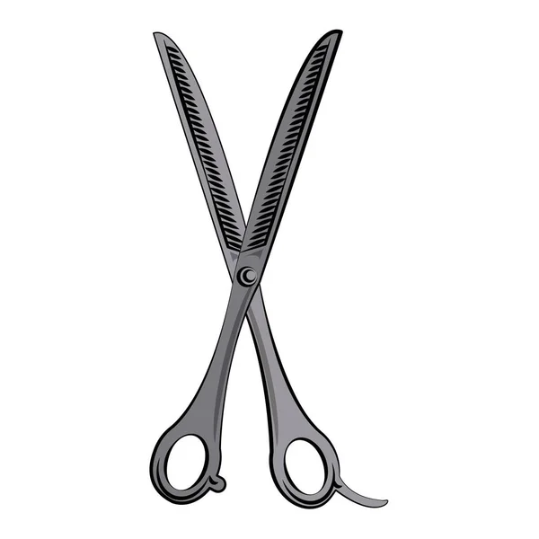 Friseur Haarschere Utensil — Stockvektor