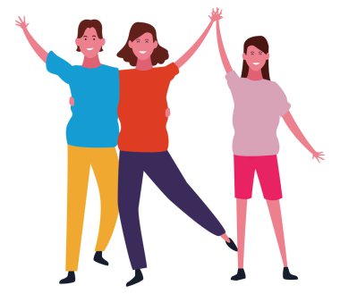 İnsanlar arkadaşlar çizgi