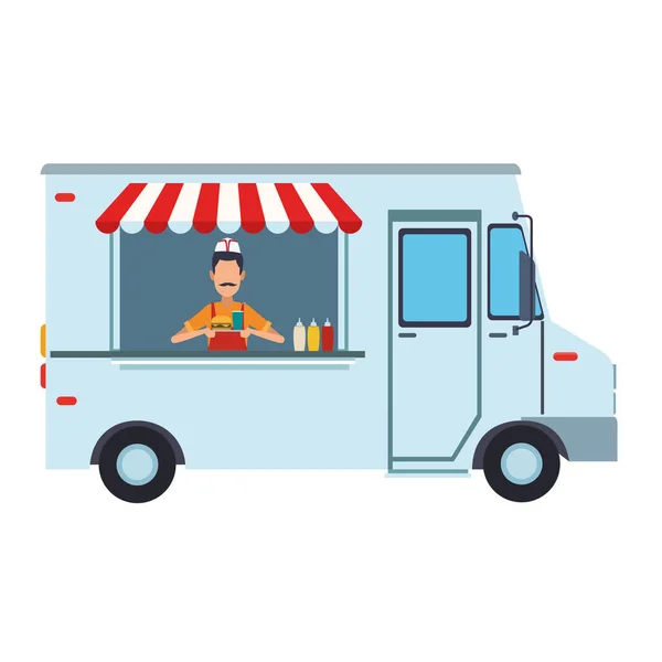 Foodtruck restaurante aislado — Archivo Imágenes Vectoriales