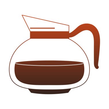 Kahve ve çay çaydanlık kırmızı çizgiler