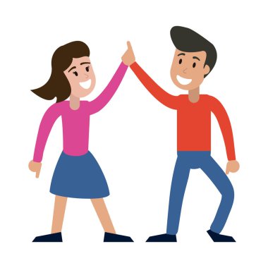 Çift dans ve gülümseyen