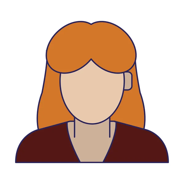 Perfil de mujer avatar — Vector de stock