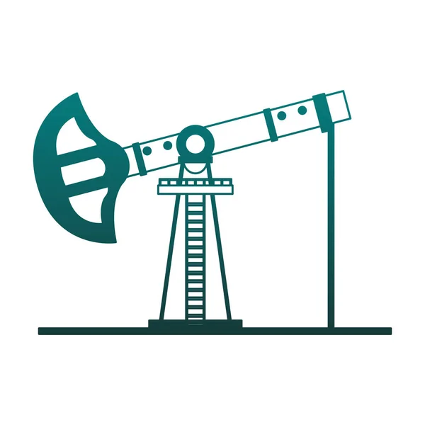 Μηχανή αντλίας πετρελαίου με μπλε γραμμές — Διανυσματικό Αρχείο