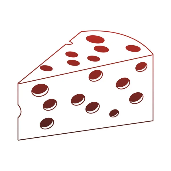 Queso lácteos alimentos líneas rojas — Archivo Imágenes Vectoriales