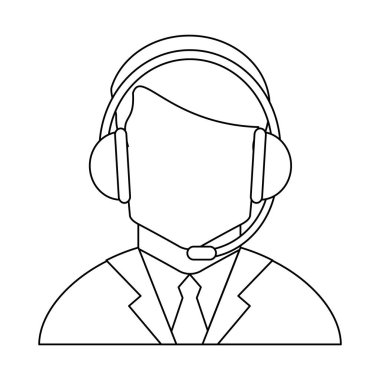 Çağrı Merkezi avatar siyah beyaz