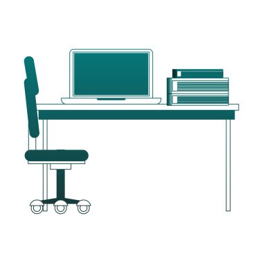 Office bilgisayar mavi çizgili