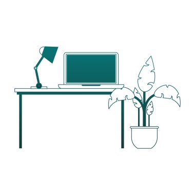 Office bilgisayar mavi çizgili