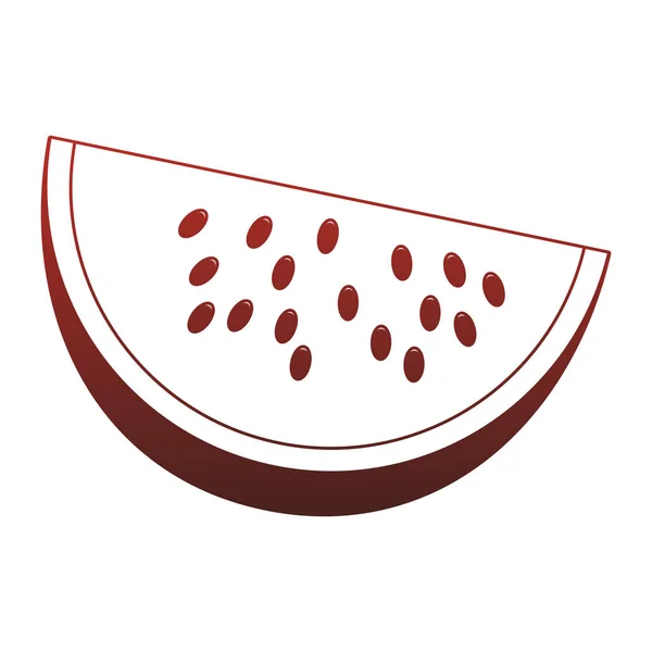 Karpuz Meyve kırmızı çizgiler dilimlenmiş — Stok Vektör