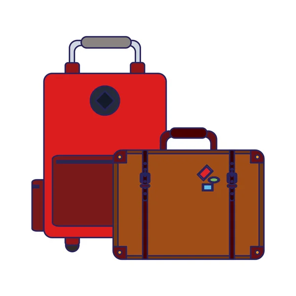 Symbolen voor reizen en vakantie — Stockvector